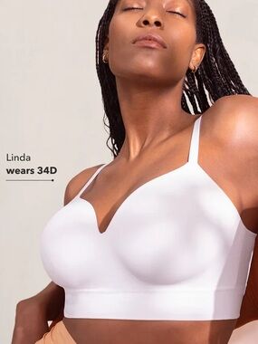Truekind 2XL Supportive Comfort White Wireless Shaping Bra